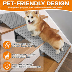 WPVPaw dog ramp non-slip-top reduces slipping on stairs for safety.