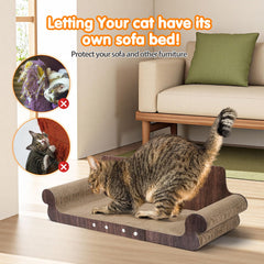 wpvpaw durable cardboard scratcher structure emphasizes safe resting and long-term wear resistance