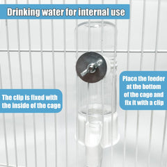 WQY GroceryShop 140ml capacity ensures birds stay hydrated while you’re away.