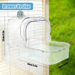 WQY GroceryShop birdbath-transparent-material highlights clear viewing of birds during baths.