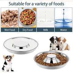 Wrifazaly puppy bowls with raised center design to reduce mess during meals.