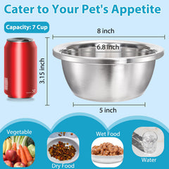 WRINGKIT 8-inch diameter dog and cat bowl highlights ample size for large meals