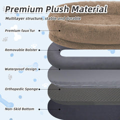 WROS Human Dog Bed storage pocket keeps essentials within reach