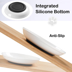 WROSWT ceramic cat bowl, high-fired and lead-free for safe feeding