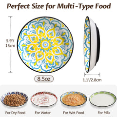 WROSWT ceramic cat bowl safety: cadmium-free and lead-free for non-toxic meals.