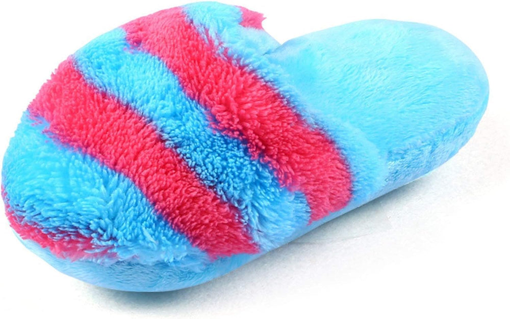 Wsjiabofux blue plush slipper dog-cat toy for interactive play and cuddly moments.