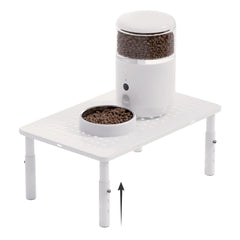 WSOWX adjustable feeder stand base keeps bowls steady and floors protected during meals