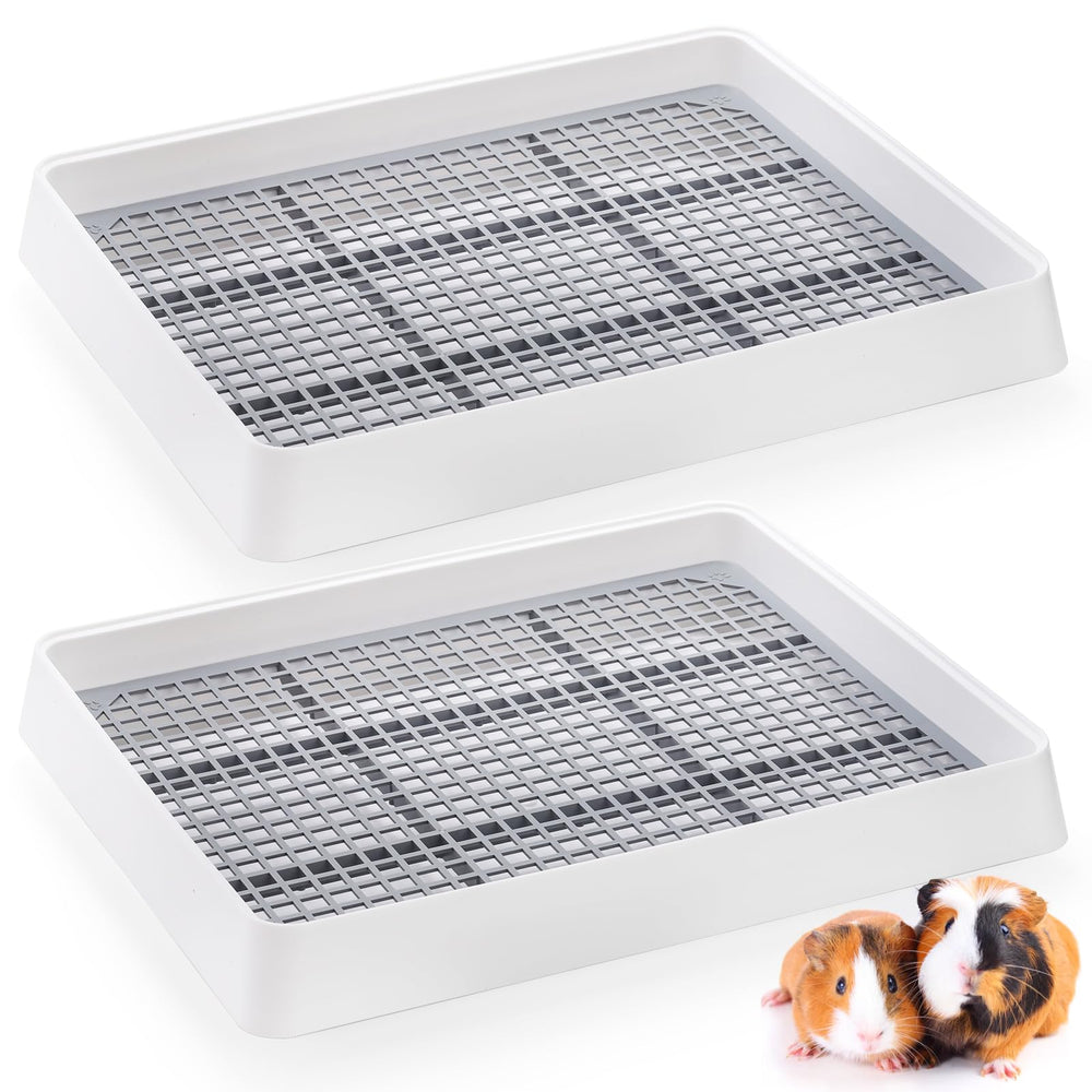 WUWEOT 2-pack large rabbit litter box pair for easy setup and tidy spaces.