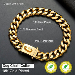 W/W Lifetime 316L stainless steel collar emphasizing rust resistance and skin-friendly material.