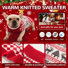 Wynignis warm acrylic-knit sweater for snow days and easy care