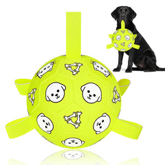WYNTRIUM dog balls toy with grab tabs for easy fetch and tug