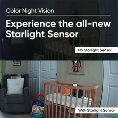 WyzeCam Cam v3 starlight sensor delivers full-color outdoor video in dim light.