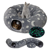 WYZJL cat tunnel bed circle-shape offers cozy play and nap space for indoor cats.