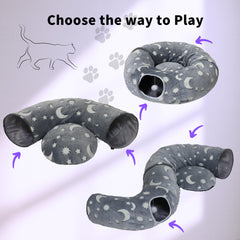 WYZJL cat tunnel bed foldable-easy-storage folds flat for quick storage and space saving.