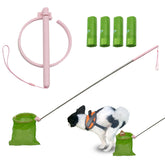 Wzxlj.Y Recogedor de excrementos de perro con mango extendible para comodidad durante caminatas