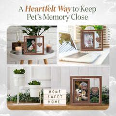 X-partner 4×6 pet memorial frame ribbon gift box enhances sympathy gift presentation.