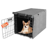 X-ZONE PET Double Door Crate Cover front view shows quiet, private space for dogs.