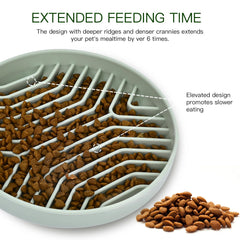 XAQMHSW labyrinth pattern meal bowl detail for slower, calmer eating.