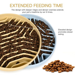 XAQMHSW slow feeder dog bowl suction cups keep bowls stable for spill-free mealtimes.