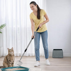 XBX stainless-steel litter scoop wide-sifter for quick clump removal