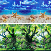 XCNO beach fish backdrop 10 gal creates lifelike aquarium scenery