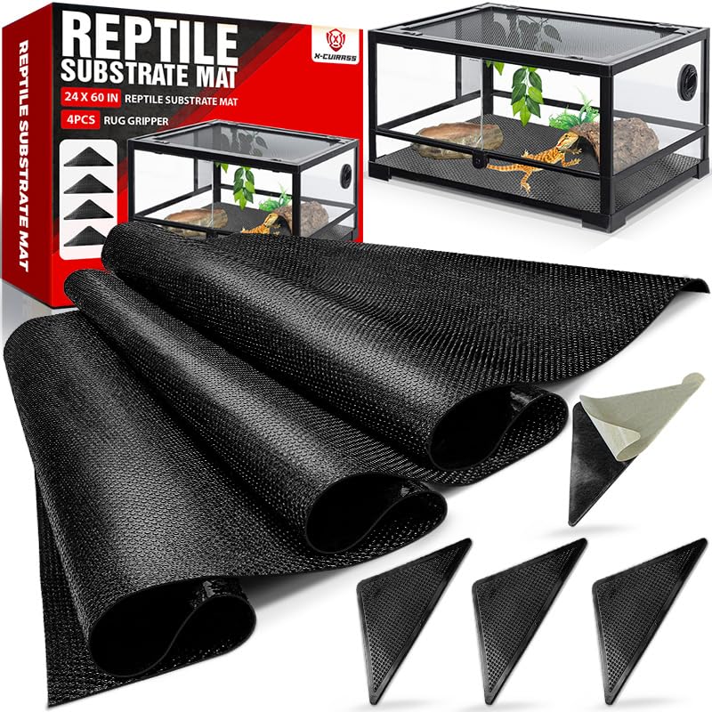 X-CUIRASS substrate mat 24x60 flat view for hygienic reptile habitats.