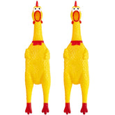 Xeehwb large rubber chicken dog toy 12 inch ready for fetch and gnawing fun