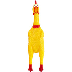 Xeehwb rubber chicken 12in yellow screaming toy for playtime fun