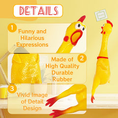 Xeehwb squeaky chicken dog toy large body for dogs and fun fetch