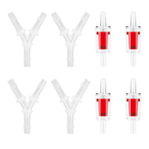 Xelsluthe Y-shape aquarium connector showing secure, multi-tank airflow.