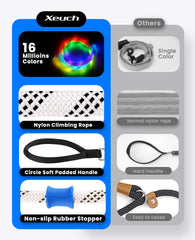 Xeuch USB-C rechargeable leash powers long walks with quick top-up.