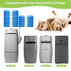 Xfire litter refill bags side view highlighting compatibility with Litter Genie pails