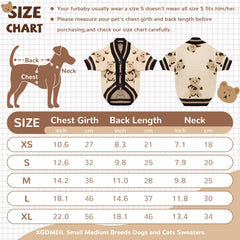 XGDMEIL front button detail enables easy dressing for small dogs.
