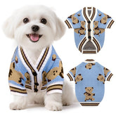 XGDMEIL bear-pattern sweater front view offering stylish warmth for dogs