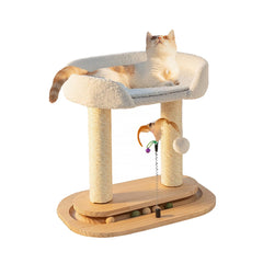 XIAORANFUN 5-in-1 cat tree base ensures sturdy stability for safe indoor play