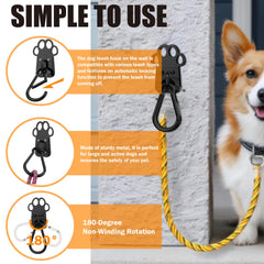 XIAOXINGYUN heavy-duty leash holder outdoor-ready design withstands weather.