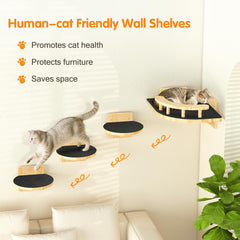 XiaZ cat wall shelves pre-drilled installation enables quick, tool-light mounting.