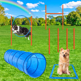 XiaZ dog agility tunnel for backyard training and interactive play.