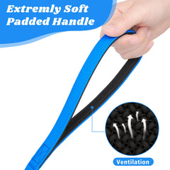 XiaZ waterproof long dog leash blue patented-hook with 360° rotation for tangle-free movement.