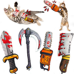 XIFOWE Catnip Toys knife-cartoon 4pack sparks active play and hunting instincts.