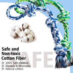 XIGOU dog rope toy interactive tug emphasizes bonding during games of tug of war