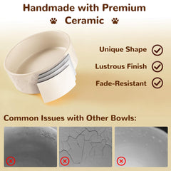 Xihan ceramic bowls close-up show smooth glaze and odor-resistant surface.