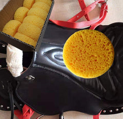XILAOTOU sponge dampening before stamping shows easy leather prep