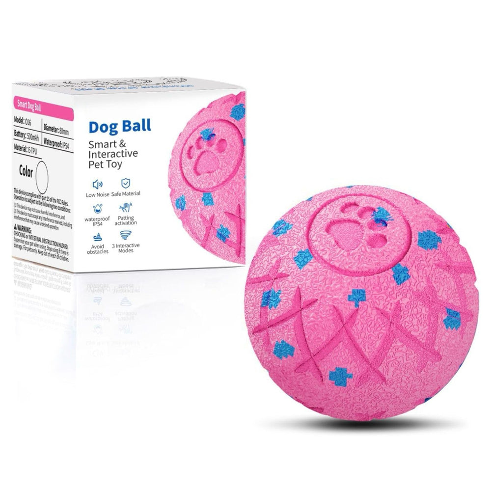 XINGZUAN interactive dog ball pink front view for engaging play sessions.