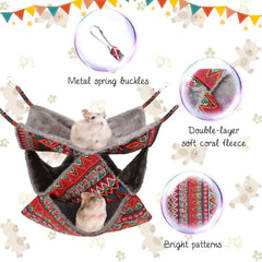 XINRUI 3-Tier Hammock 13.7x13.7 inch size fits most small pets