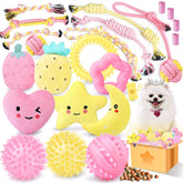 XIUGOAL pink puppy toy set for teething and play
