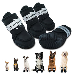 Xiugou Care dog shoes with waterproof upper protect paws on rainy walks.