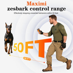 Xiuxun dog bark deterrent side angle highlights portable design for outdoor walks