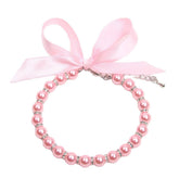 XKSRWE dog-cat-pearls-necklace-pink-front-view adds chic weekend wear.