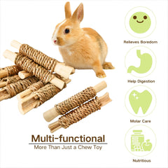 XLpeixin seagrass chew stick closeup highlights plant fibers for grinding and digestive support.